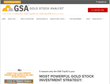 Tablet Screenshot of goldstockanalyst.com